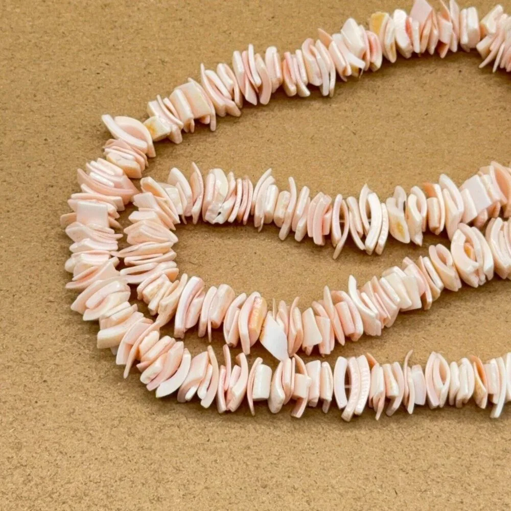 Vtg Shell Chip Necklace Collar Light Pink Tone Barrel Closure NWT Disney 17-1/2" - Picture 6 of 7